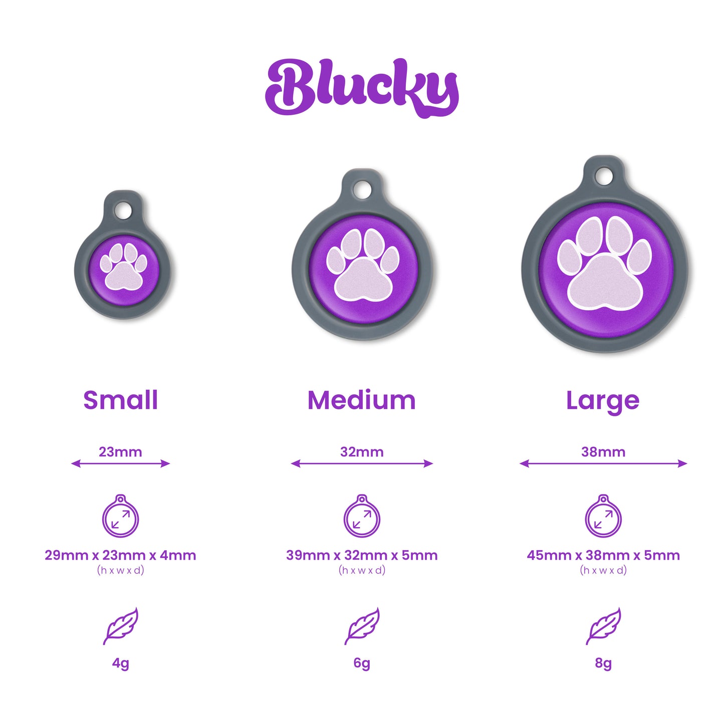 Blucky Sweetie Pastelgeel Hondenpenning small