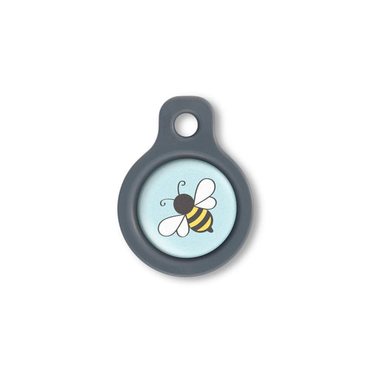 Blucky Bee Turquoise Blue Dog Tag small