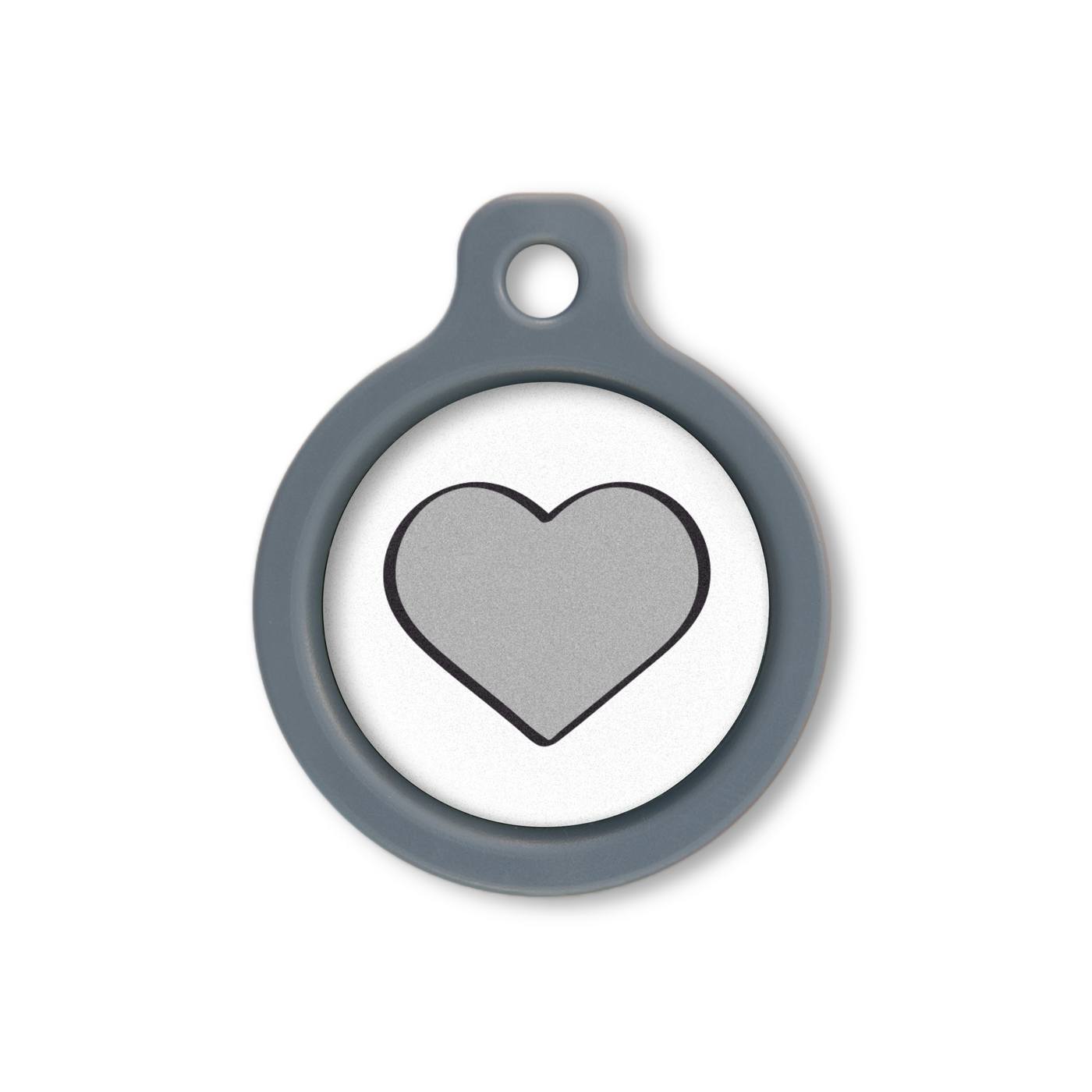 Blucky Heart White Dog Tag medium