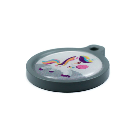 Blucky Unicorn White Dog Tag large