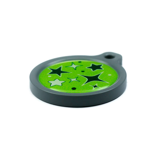 Blucky Starglow Lime Green Dog Tag large
