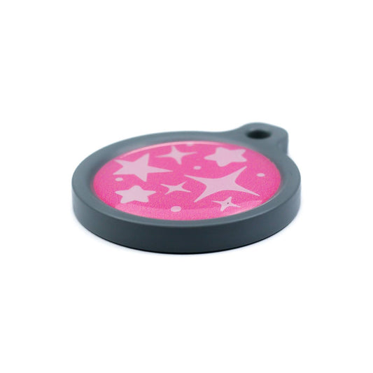 Blucky Starglow Dark Pink Dog Tag large
