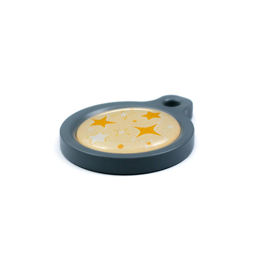 Blucky Starglow Pastel Orange Dog Tag medium