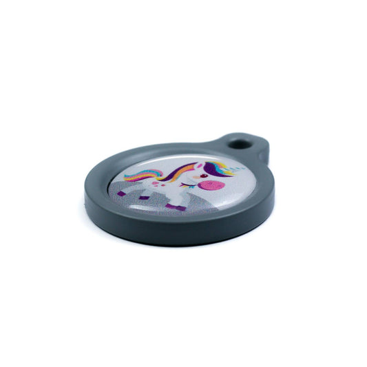 Blucky Unicorn White Dog Tag medium