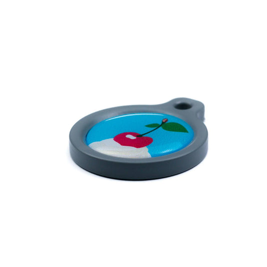 Blucky Sweet Cherry Turquoise Blue Dog Tag medium