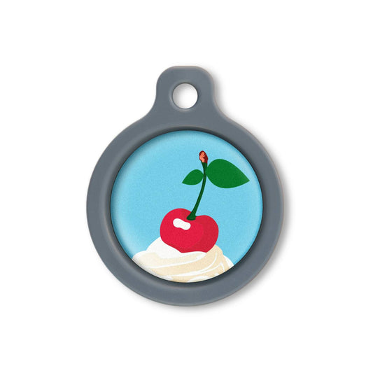 Blucky Sweet Cherry Turquoise Blue Dog Tag medium
