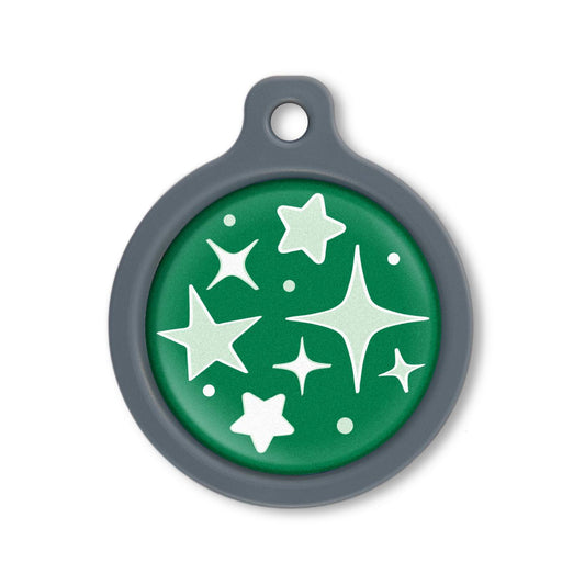 Blucky Starglow Dark Green Dog Tag large