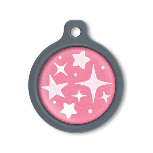 Blucky Starglow Dark Pink Dog Tag large