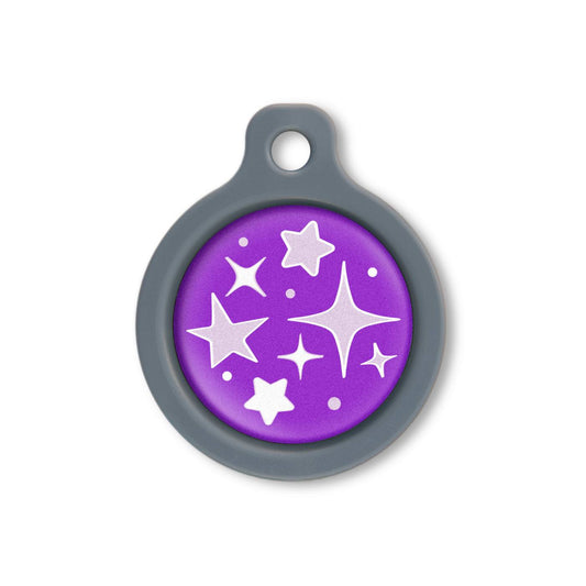 Blucky Starglow Purple Dog Tag medium