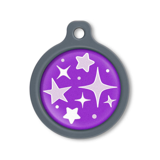 Blucky Starglow Purple Dog Tag large
