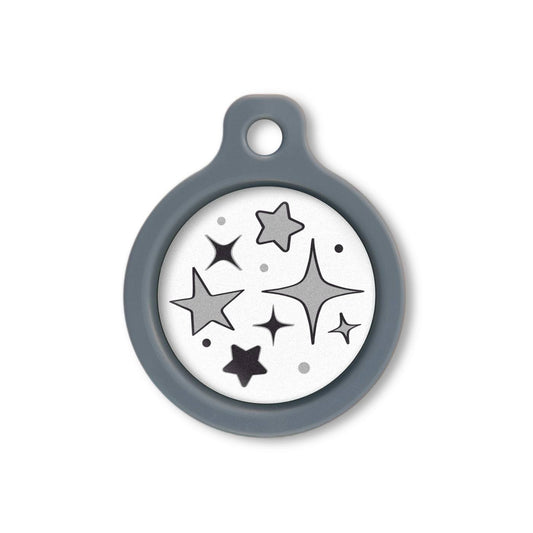 Blucky Starglow White Dog Tag medium