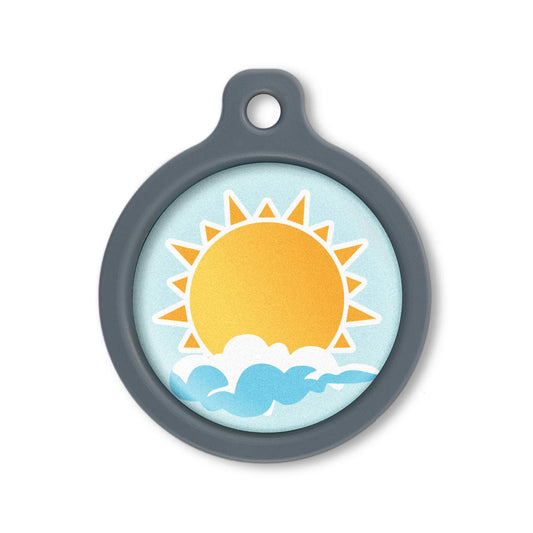 Blucky Sunny Pastel Turquoise Dog Tag large
