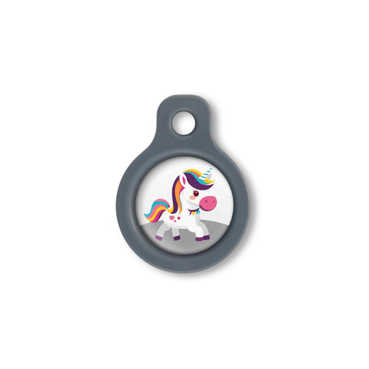 Blucky Unicorn White Dog Tag small