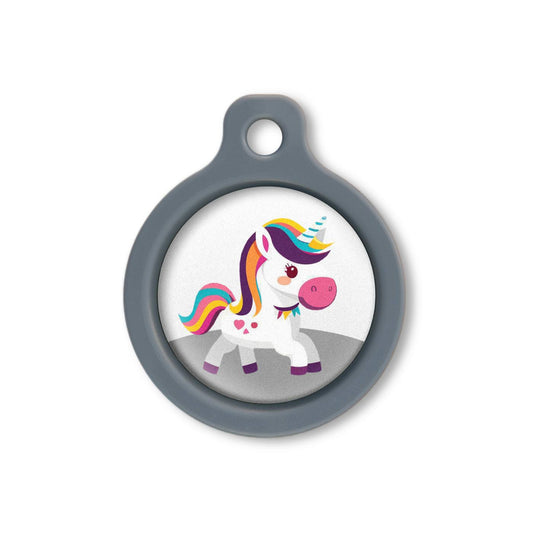 Blucky Unicorn White Dog Tag medium