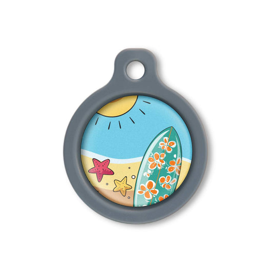 Blucky Waikiki Turquoise Blue Dog Tag medium