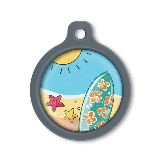 Blucky Waikiki Turquoise Blue Dog Tag large