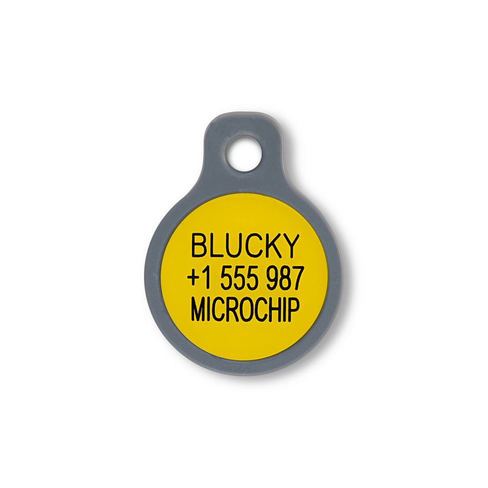 Blucky Smiley Happy Dog Tag small