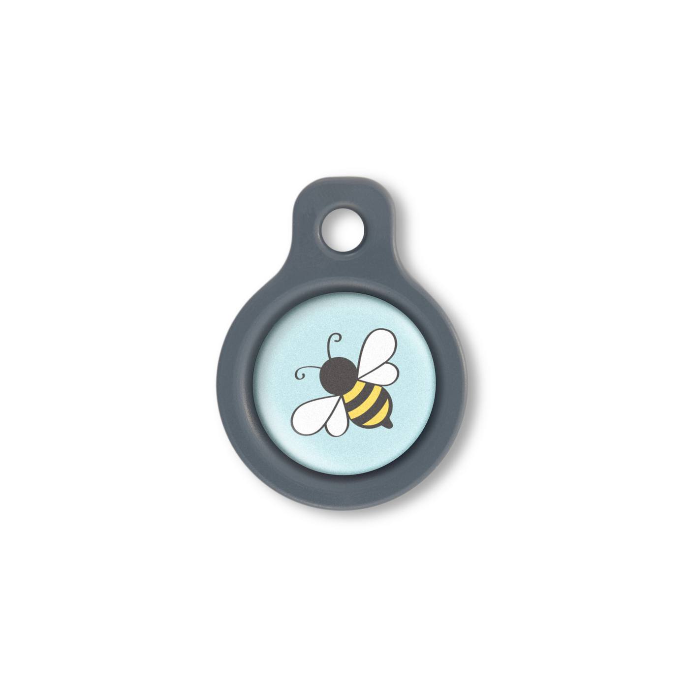 Blucky Bee Turquoise Blue Dog Tag small