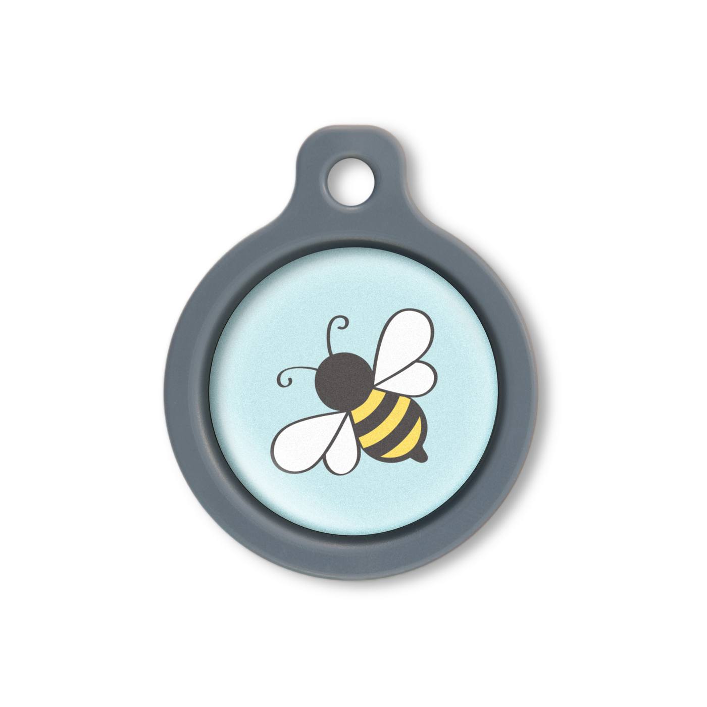 Blucky Bee Turquoise Blue Dog Tag medium