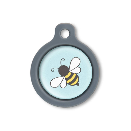 Blucky Bee Turquoise Blue Dog Tag medium