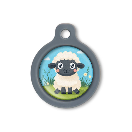 Blucky Baby Lamb Boy Turquoise Blue Dog Tag medium