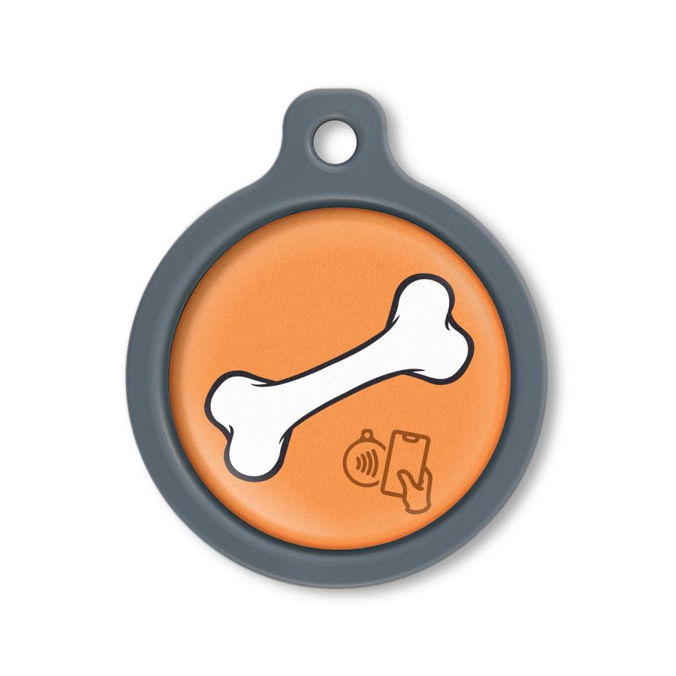 Blucky NFC Bone Orange Dog Tag large