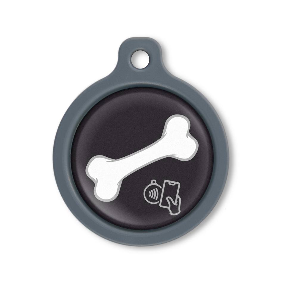 Blucky NFC Bone Black Dog Tag large