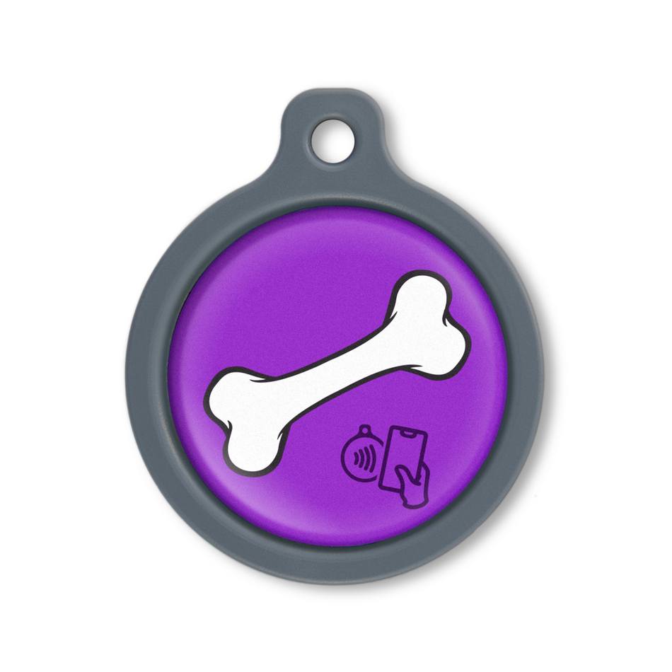 Blucky NFC Bone Purple Dog Tag large