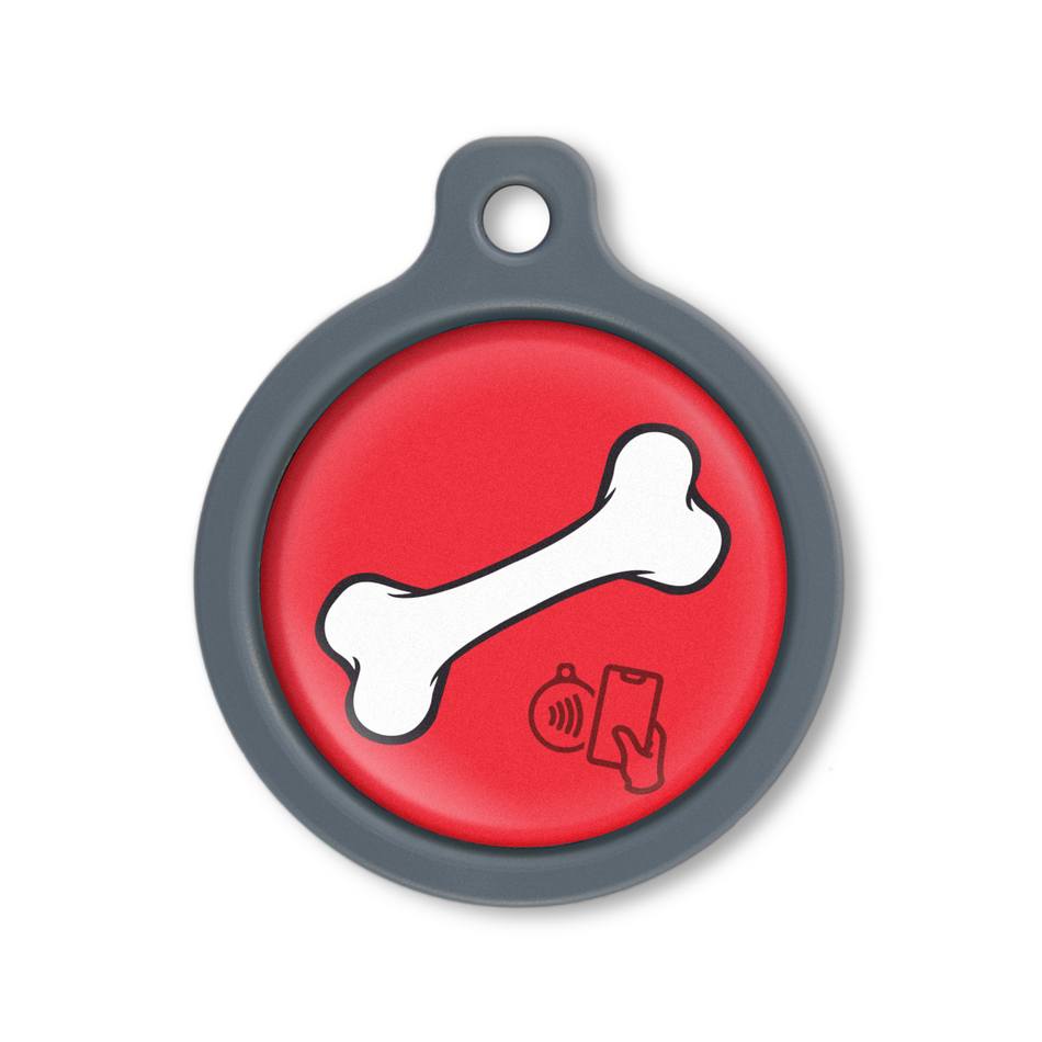 Blucky NFC Bone Red Dog Tag large