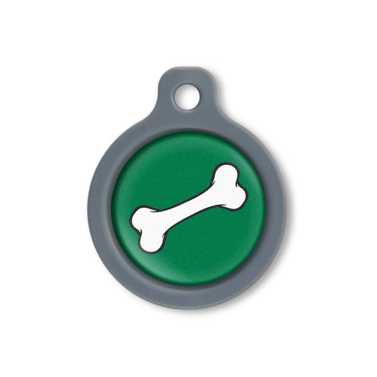 Blucky Bone Dark Green Dog Tag medium