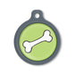 Blucky Bone Lime Green Dog Tag large