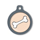 Blucky Bone Pastel Orange Dog Tag large