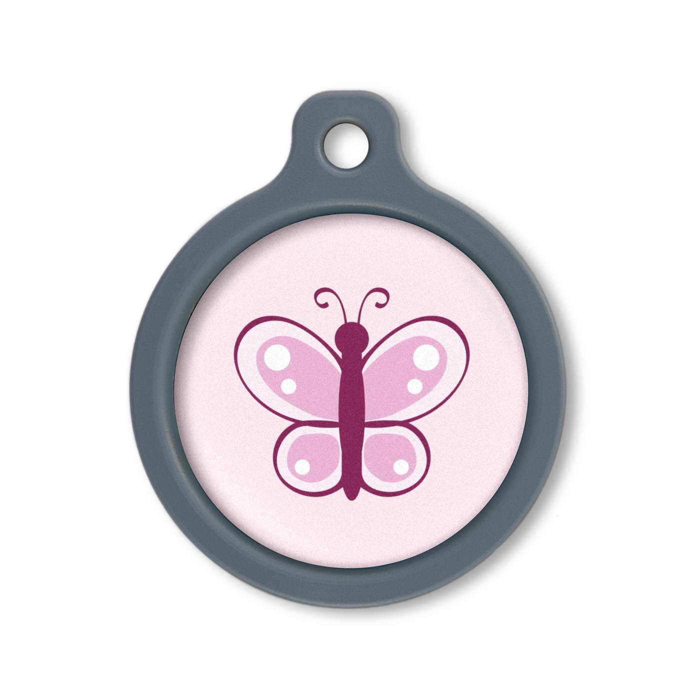 Blucky Butterfly Rose Dog Tag large