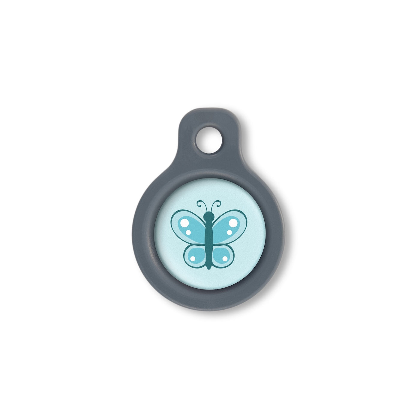 Blucky Butterfly Turquoise Blue Dog Tag small