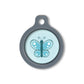 Blucky Butterfly Turquoise Blue Dog Tag medium