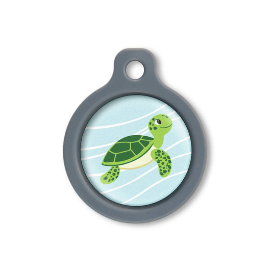 Blucky Baby Turtle Pastel Turquoise Dog Tag medium