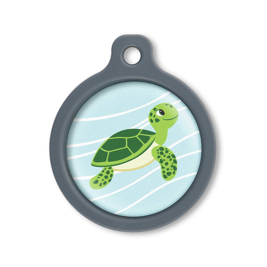 Blucky Baby Turtle Turquoise Pastel Médaille large