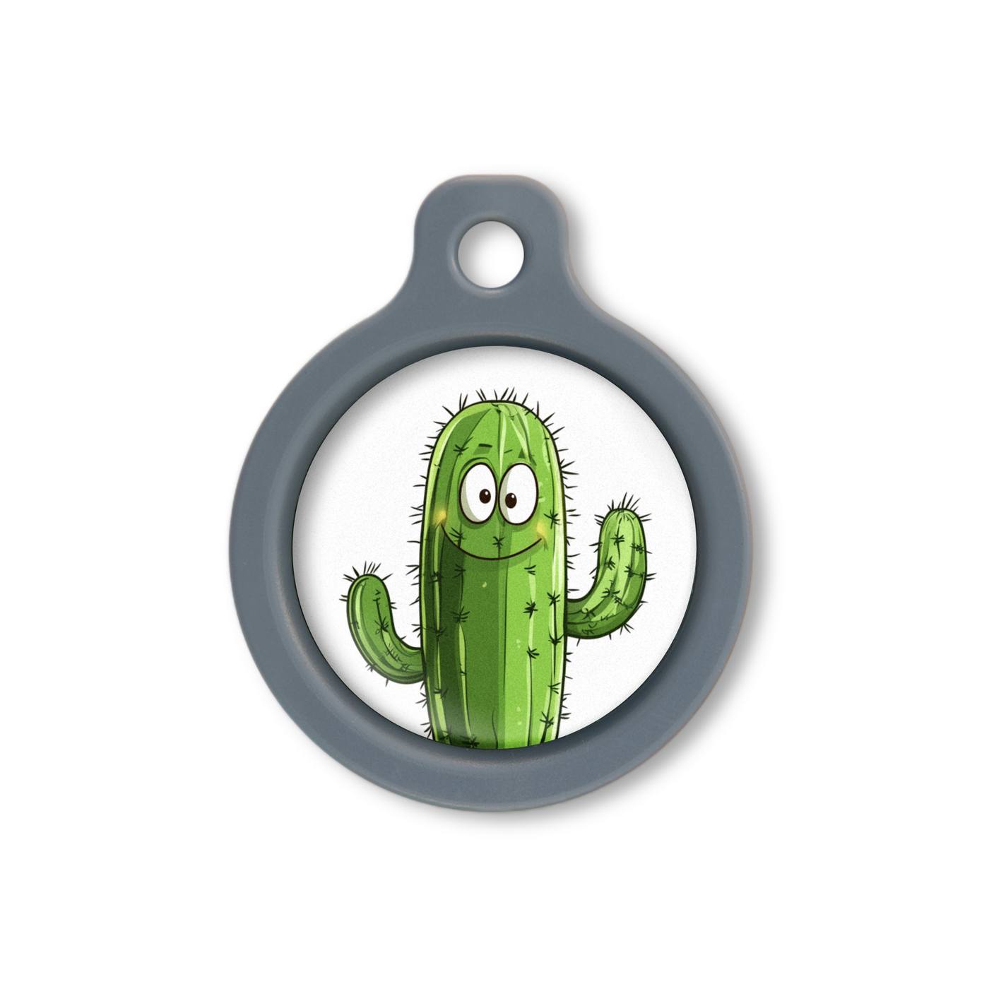 Blucky Cactus White Dog Tag medium