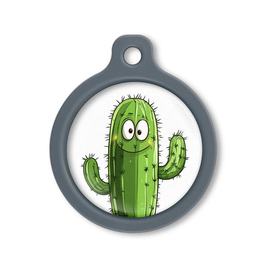Blucky Cactus White Dog Tag large