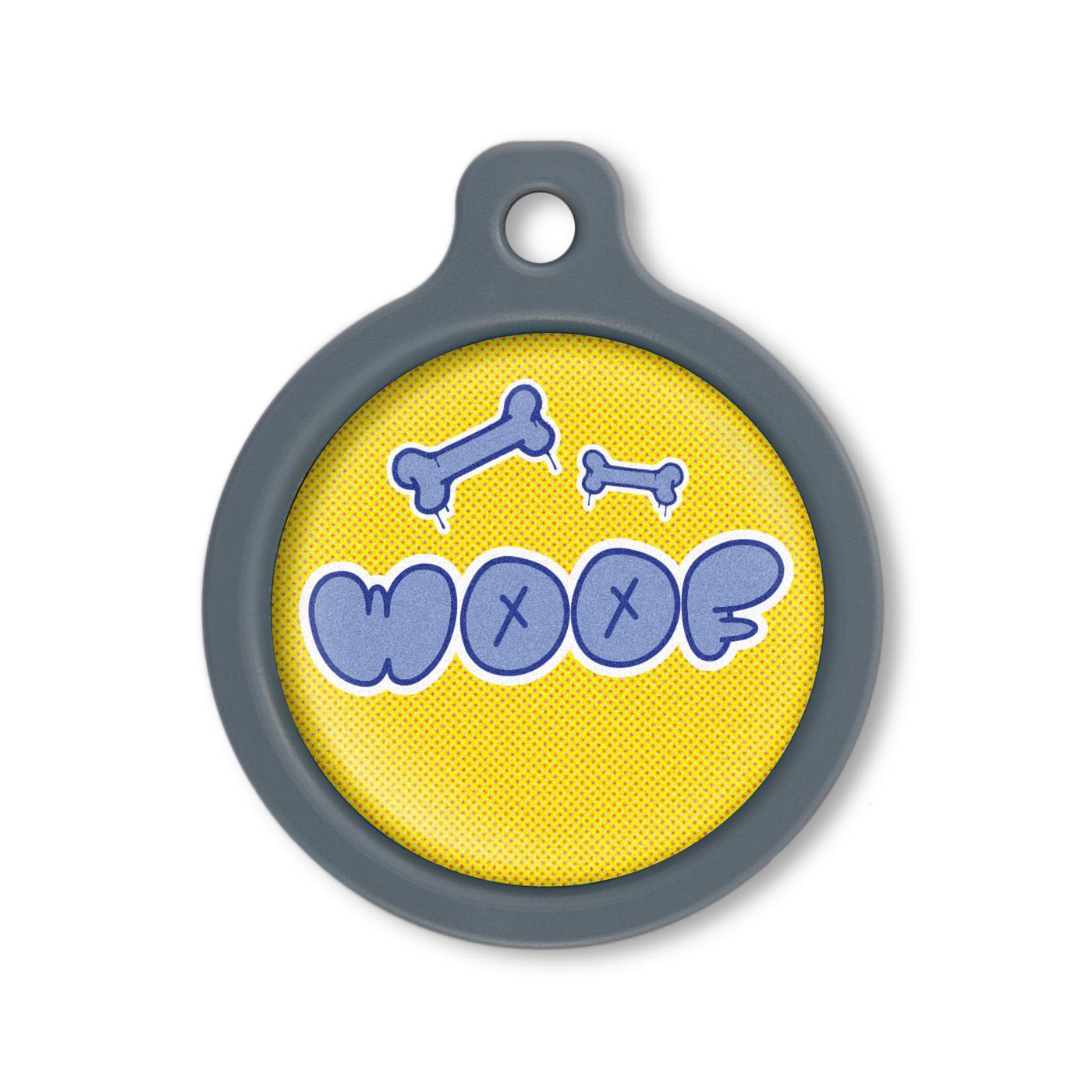 Blucky Graffiti Yellow Dog Tag large