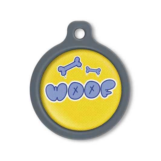 Blucky Graffiti Yellow Dog Tag large