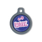 Blucky Graffiti Dark Blue Dog Tag medium