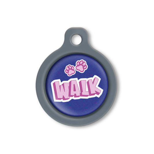 Blucky Graffiti Dark Blue Dog Tag medium