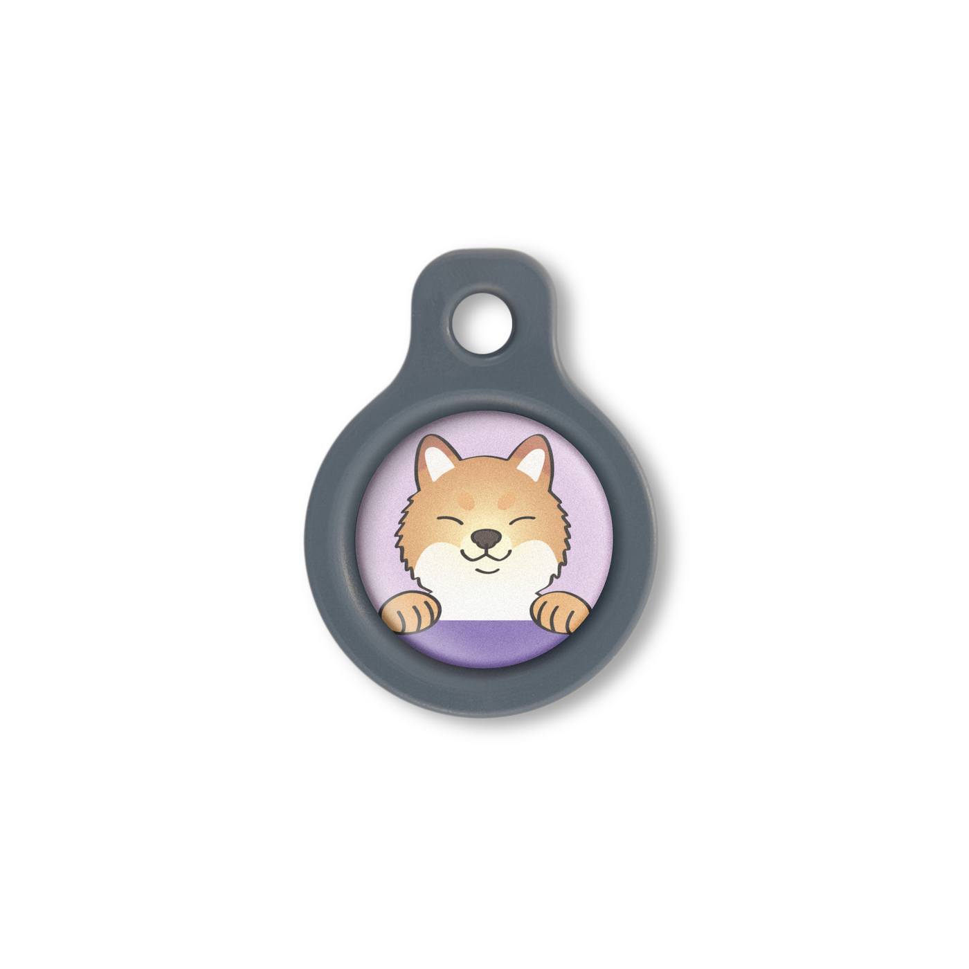 Blucky Happy Pup Pastel Purple Dog Tag small