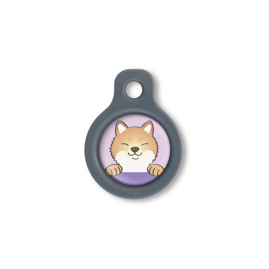 Blucky Happy Pup Pastel Purple Dog Tag small