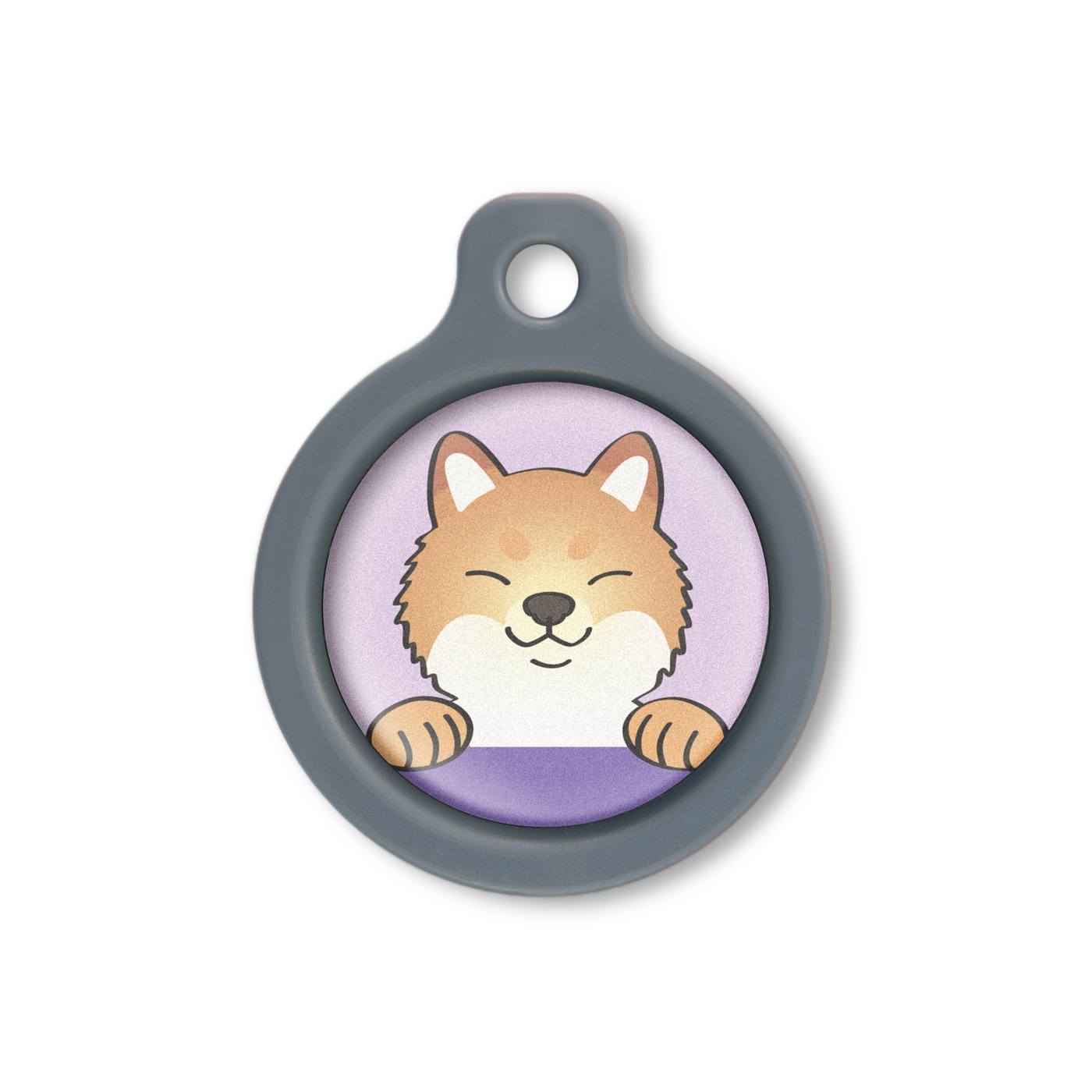 Blucky Happy Pup Pastel Purple Dog Tag medium
