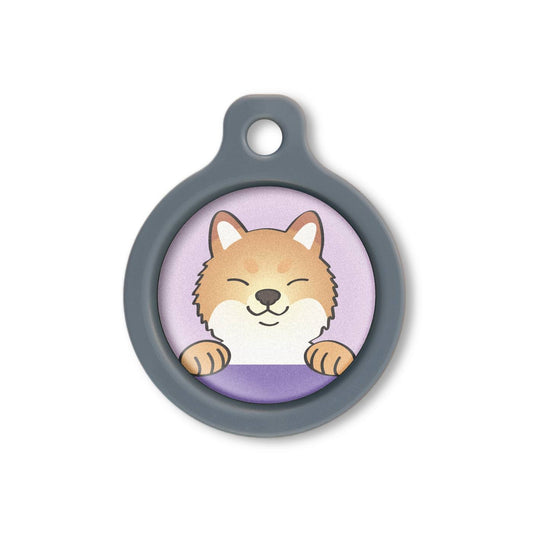 Blucky Happy Pup Pastel Purple Dog Tag medium