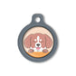Blucky Happy Pup Pastel Orange Dog Tag medium