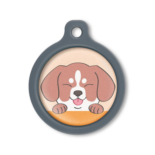 Blucky Happy Pup Orange Pastel Médaille large