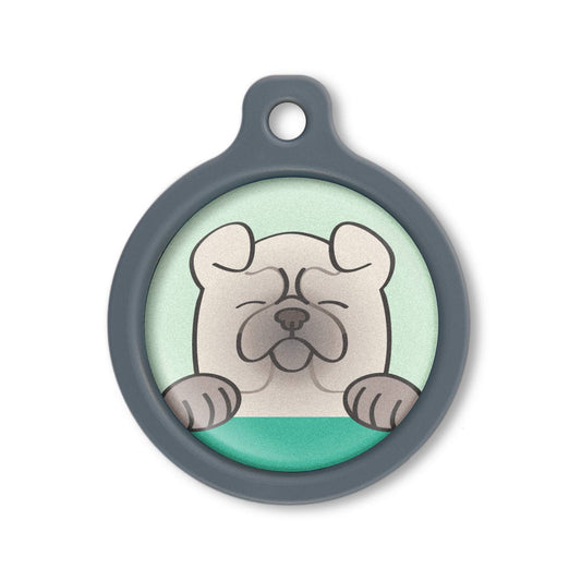 Blucky Happy Pup Vert Pastel Médaille large
